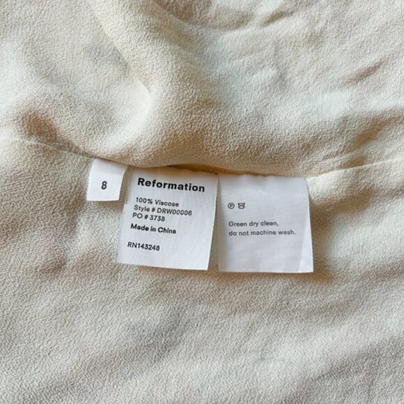 Reformation Yellow Floral Elyse Tie Front Smocked Mini Dress Size 8 NWOT - Picture 7 of 10